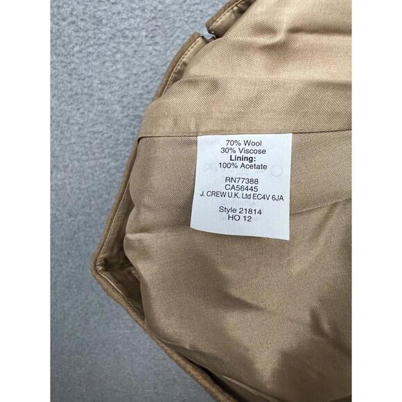 J.Crew The pencil Skirt Womens 2 Wool Blend Tan Camel Brown Modern Minimalist - Picture 8 of 10